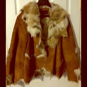 Fur and suede coat